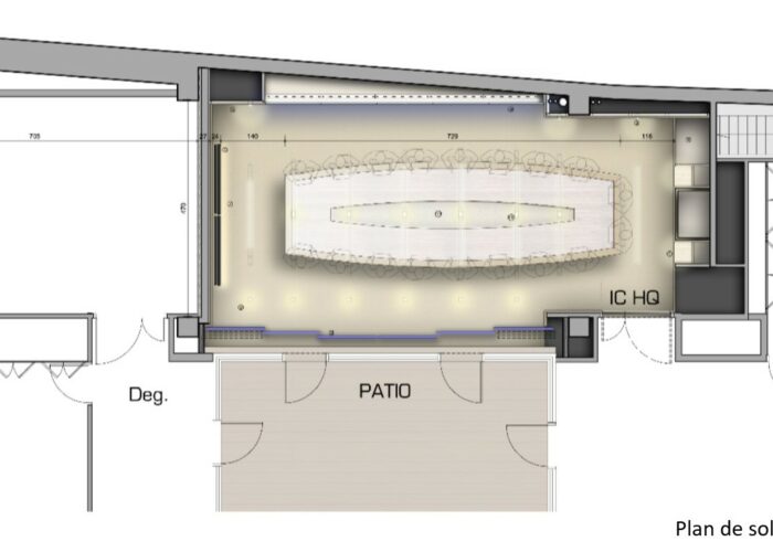 Salle de crise d'une multinationale - plans - Architecture Intérieure et Design- Atelier CM