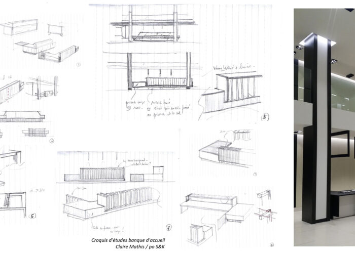 Generali Haussmann - Paris - rénovation croquis d'études - Architecture d'intérieur - Atelier CM