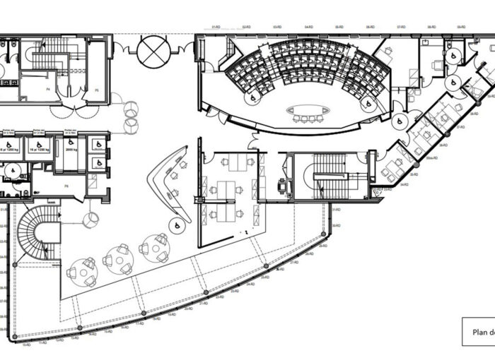 Multinationale du secteur pétrolier - architecture d'intérieur - plans - Atelier CM