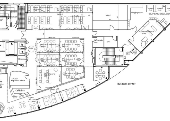 Multinationale du secteur pétrolier - architecture d'intérieur - plans - Atelier CM