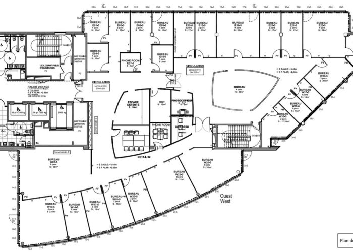 Multinationale du secteur pétrolier - architecture d'intérieur - plans - Atelier CM