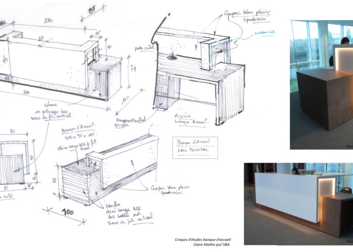 Immeuble Mozaïk - plans accueil - Architecture Intérieure et Design - Atelier CM