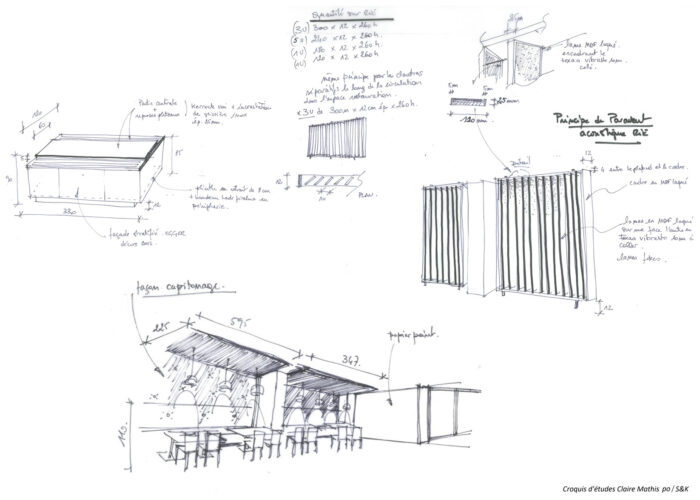 Immeuble Mozaïk - croquis d'études - Architecture Intérieure et Design - Atelier CM