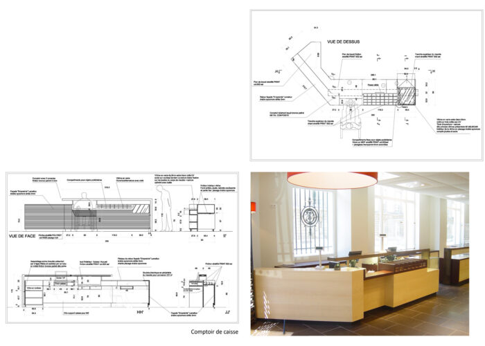 Boutique de Assemblée Nationale - Plans - Architecture Intérieure et Design - Atelier CM