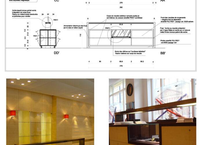 Boutique de Assemblée Nationale - Plans - Architecture Intérieure et Design - Atelier CM