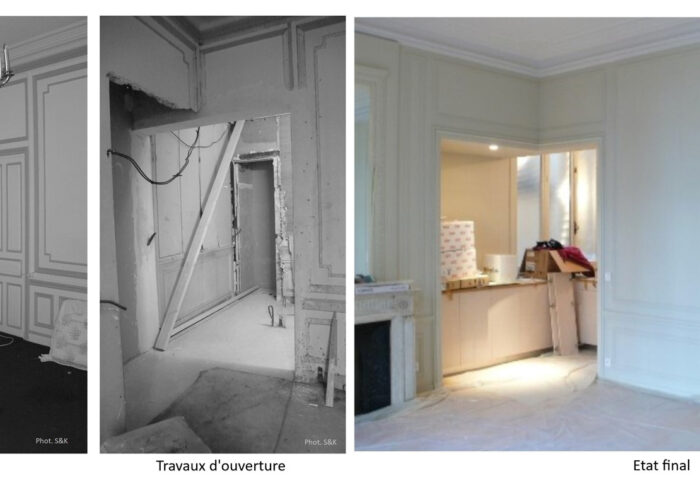 Appartement Porte Maillot Paris - travaux aménagement - Architecture d'intérieur - Atelier CM