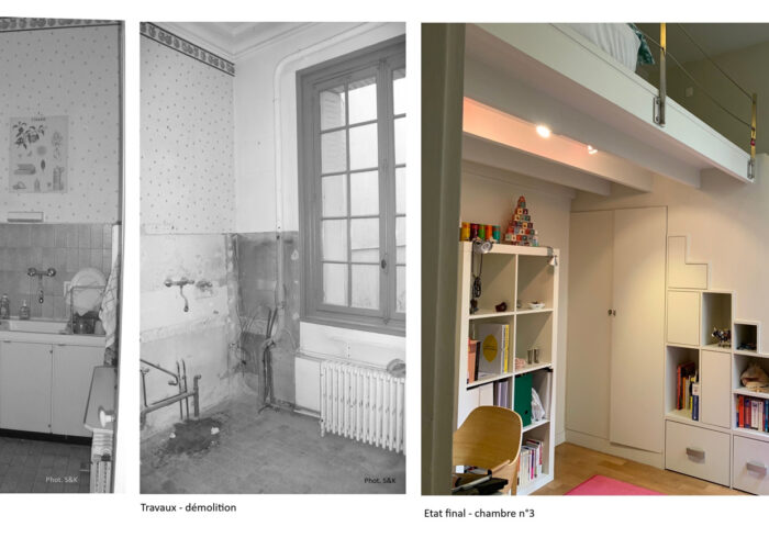 Appartement Porte Maillot Paris - travaux aménagement - Architecture d'intérieur - Atelier CM